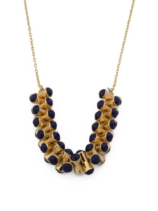 Kenneth Jay Lane Jewelry - KENNETH JAY LANE Gold Chain Necklace With Lapis Stones